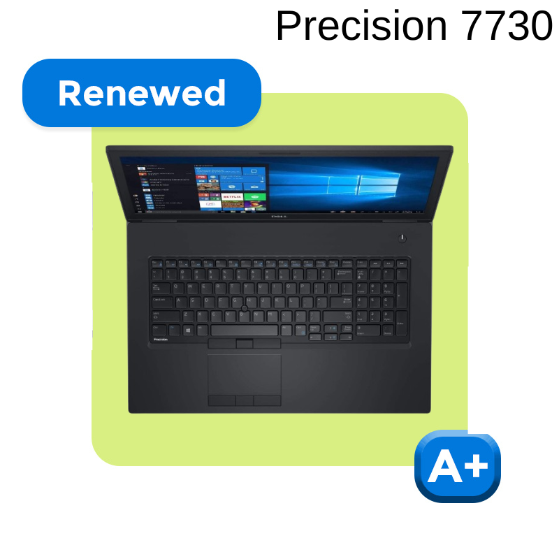 REFURBISHED DELL PRECISION 7730 (CORE i7 8TH GEN/17.3"/16GB NVIDIA P5200/1 YEAR WARRANTY)