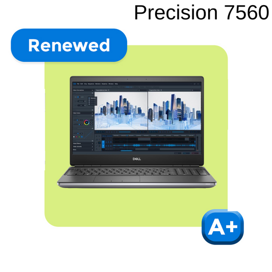 REFURBISHED Dell Precision 7560 (CORE i7 11850H 11TH GEN/15.6"/4GB NVIDIA® Quadro T2000/1 YEAR WARRANTY)