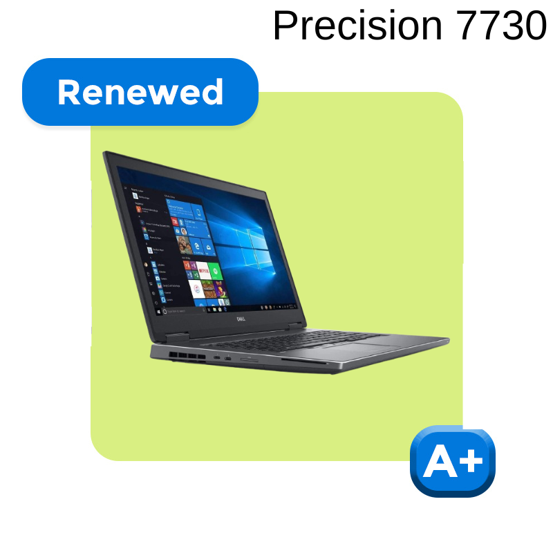 REFURBISHED DELL PRECISION 7730 (CORE i7 8TH GEN/17.3"/16GB NVIDIA P5200/1 YEAR WARRANTY)