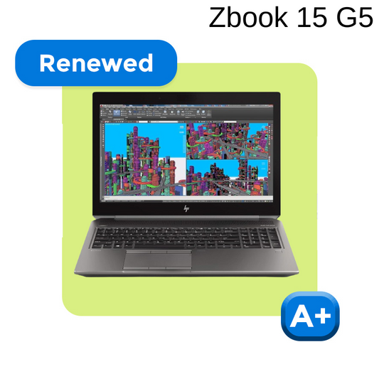 REFURBISHED HP Zbook 15 G5 (CORE i7 8TH GEN/32gb/512gb SSD/15.6"/4GB NVIDIA/1 YEAR WARRANTY)