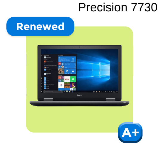 REFURBISHED DELL PRECISION 7730 (CORE i7 8TH GEN/17.3"/16GB NVIDIA P5200/1 YEAR WARRANTY)