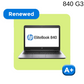 REFURBISHED HP ELITEBOOK 840 G3 (Core i7 6th/14"/1 YEAR Warranty)
